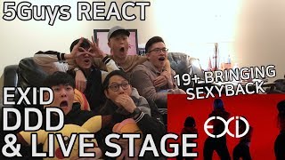 THIRSTY FANBOYS EXID  덜덜덜 DDD amp LIVE STAGE 5Guys MV REACT [upl. by Yruok]