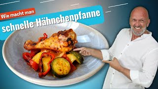 Hähnchenschenkel im Backofen mit Gemüse  einfach schnell amp lecker [upl. by Weibel207]