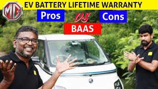 MG EV Battery Lifetime Warranty  BAAS  Pros amp Cons  Reality explained [upl. by Alatea]