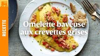 Omelette baveuse aux crevettes grises [upl. by Duile83]