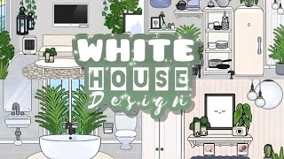 WHITE HOUSE DESIGN Bohemian House 🤍  Toca Boca [upl. by Areic]