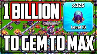 GEM TO MAX The Clash of Clans UPDATE  BILLIONS [upl. by Homovec]