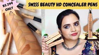 NEW  SWISS BEAUTY HD CONCEALER PEN  ALL SHADES  COMPARISON OLD VS NEW CONCEALER [upl. by Doreg]