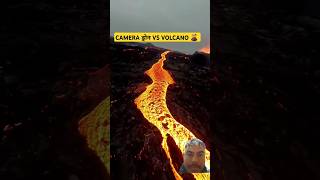 CAMERA DRONE VS VOLCANO 🌋 😱 drone shot shorts volcano greenscreen [upl. by Aitnom]