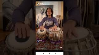 Ustad Zakir Hussain Teaching Peshkar live on Instagram [upl. by Yuma]