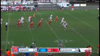 Johnny Lang with late TD run against Southeast [upl. by Leorsiy881]