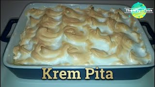 Krem Pita  Cremeschnitte  Unique Dessert with Vanilla Cream Phyllo and Merengue [upl. by Demmahom]