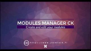 Module Manager CK for Joomla [upl. by Karlin462]