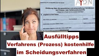 Prozesskostenhilfe  Formular  Ausfülltipps [upl. by Aiouqes850]