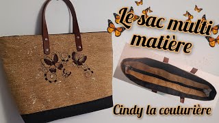 diy tuto couture  Le sac multi matière  cindylacouturiere [upl. by Hubble]