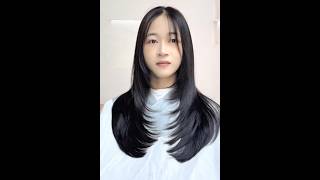 Long layered hairhaircut hairstyling hair 👩🏻‍🦰👩👩 [upl. by Kal618]