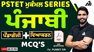 PSTET Punjabi 2024  PSTET ਮੁਕੰਮਲ Series  Punjabi Pedagogy  Grammar MCQ  By Puneet Sir [upl. by Herzberg]