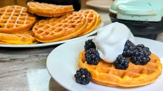 🧇Egg Yolk Waffles 3 Ways 🤤🍓🍫🍞 [upl. by Lamrej]