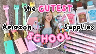 CUTE AMAZON BACK TO SCHOOL SUPPLIES HAUL 📚✏️ [upl. by Notelrac]