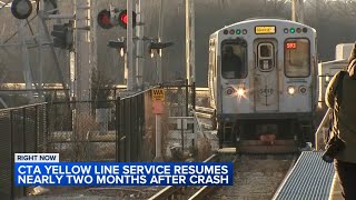 CTA Yellow Line back in service after November crash [upl. by Busiek]