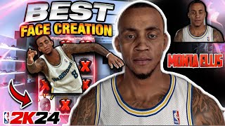 Monta Ellis Face Creation In 2K24  BEST Monte Ellis Face Creation In 2K MOST ACCURATE RARE [upl. by Joel242]