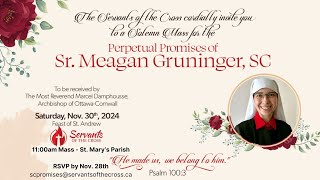 Perpetual Promises of Sr Meagan Gruninger SC [upl. by Lotsyrc]