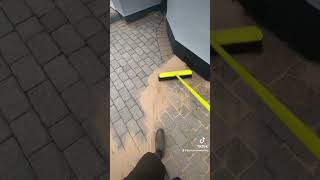 Satisfying kiln sand sweep in after a pressure washing clean jbpressurewashing [upl. by Yffat]