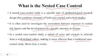 Nested Case control [upl. by Yslehc595]