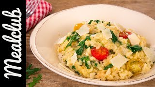 KäseRisotto mit Tomaten und Rucola  MealClub [upl. by Lyndsey]