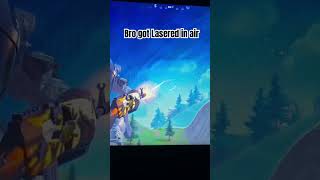 Bro got lasered mid air fortnite fortnitefamilyfriendly fe4rless funny [upl. by Adiene624]