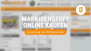 Markisenstoff online kaufen  Videoanleitung von Rollomeister [upl. by Ailehc]