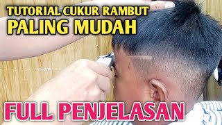 CARA POTONG RAMBUT ANAK KECIL PAKAI MESIN tutorial cukur high fade untuk pemula [upl. by Amla]