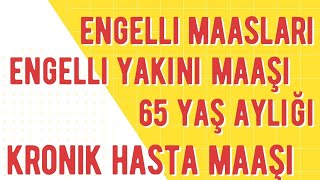 2025 Engelli Maaşları  65 Yaş Aylığı  Engelli Yakını Maaşı  HANE GELİR KRİTERİ Belli Oldu [upl. by Schuler904]