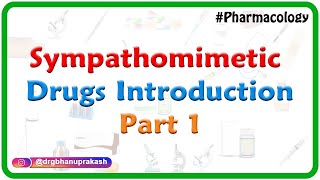 1Sympathomimetic drugs Introduction  ANS Pharmacology [upl. by Nasaj]