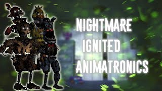 FNAF  Speed Edit Making Nightmare Ignited Animatronics [upl. by Azar]