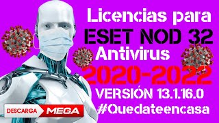 CLAVES SERIALES y LICENCIAS HASTA EL 2021 para ESET NOD 32 Antivirus [upl. by Airpal]