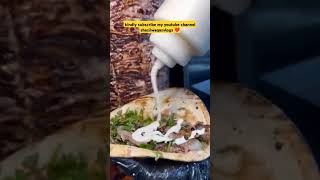 Arabic shawarma is really tasty and juicy food streetfoodie streetfood chickenshawarma chicken [upl. by Kirbee]