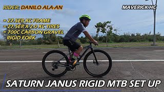 700c Gravel Fork amp 275 x 20 Tires sa Saturn Janus Rigid MTB ni Danilo AlaanUpdated Bikecheck [upl. by Godliman]