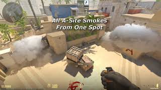 CS2 Mirage All ASite Smokes From One Spot [upl. by Marl]