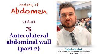 Anatomy of Abdomen  L3  Anterolateral abdominal wall part 2  Sajjad Abdulaziz [upl. by Alrats80]