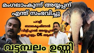 ഇന്നും മംഗലാംകുന്നു അയ്യപ്പൻ പറളി ബാലകൃഷ്ണന് ok ആണ് അയ്യപ്പനു സംഭവിച്ചത് vattambalam unni [upl. by Enelyahs]