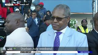 CoGTA Minister Velenkosini Hlabisa at the Durban July [upl. by Kirre144]