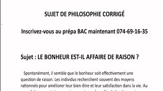 Dissertation Philosophie Méthode  SUJET Corrigé  Terminale [upl. by Hafeenah]