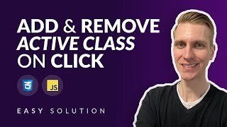 Add and Remove Active Class on Click [upl. by Lleksah381]