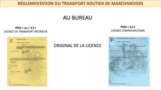 VIDEO REGLEMENTATION TRANSPORT les licences communautaires et licences de transport intèrieur [upl. by Aleedis]