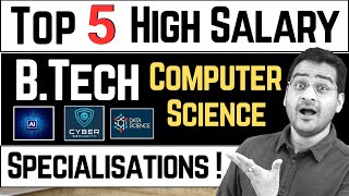 💥BTech CSE Top 5 Specializations💥 BTech Computer Science Best Career Options btech btechjobs [upl. by Orvie]