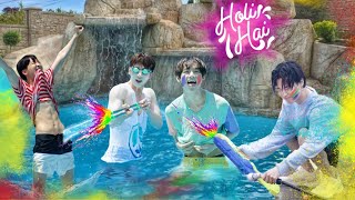 BTS Holi special waterpool  Hindi dubbing  run ep4 [upl. by Aivital]