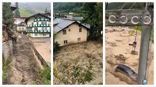 Enorme Überschwemmungen in StAnton am Arlberg Österreich 1682024 [upl. by Philipps]