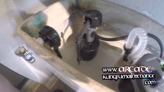 How To Repair Trickling Running Toilet Leaking Water With Duo Flush Install Flashlight Vid Series [upl. by Anah948]