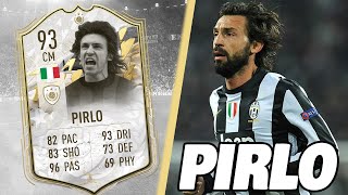 FIFA 22 ICON MOMENTS PIRLO PLAYER REVIEW  93 ANDREA PIRLO REVIEW [upl. by Agem]