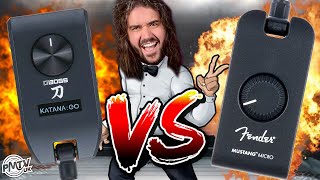 BOSS Katana Go VS Fender Mustang Micro  Battle Of The Headphone Amps [upl. by Tiffani]