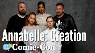 quotAnnabelle Creationquot Cast Says They Blessed The Set ComicCon  Los Angeles Times [upl. by Nur634]