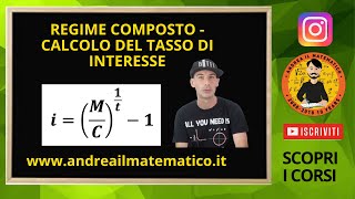 REGIME COMPOSTO  TASSO DI INTERESSE  Matematica finanziaria [upl. by Vivi998]