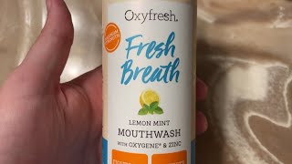 Does this mouthwash give you all day fresh breath Oxyfresh Lemon Mint Mouthwash [upl. by Colton499]