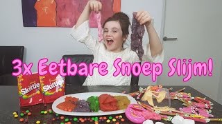 DIY  3 Soorten Eetbare Snoep Slijm  Bibi Nederlands [upl. by Amsirhc]